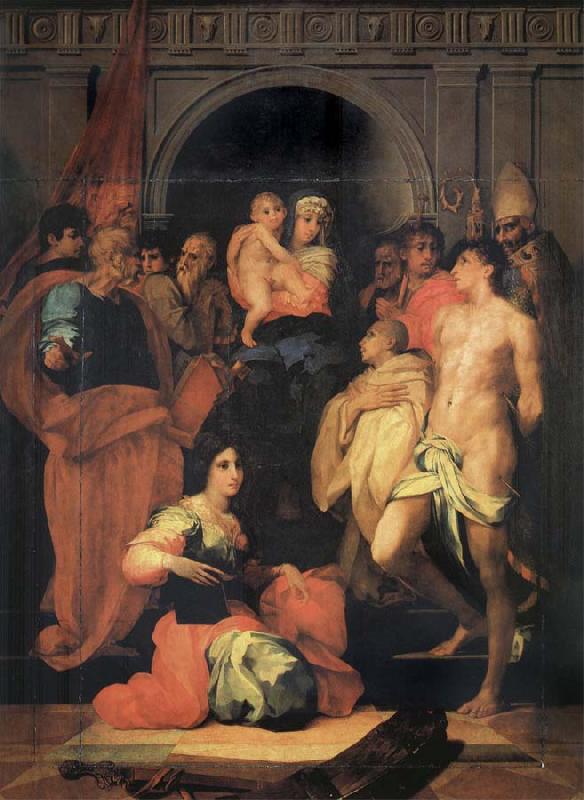 unknow artist The Madonna enthroned, with ten holy oil painting image